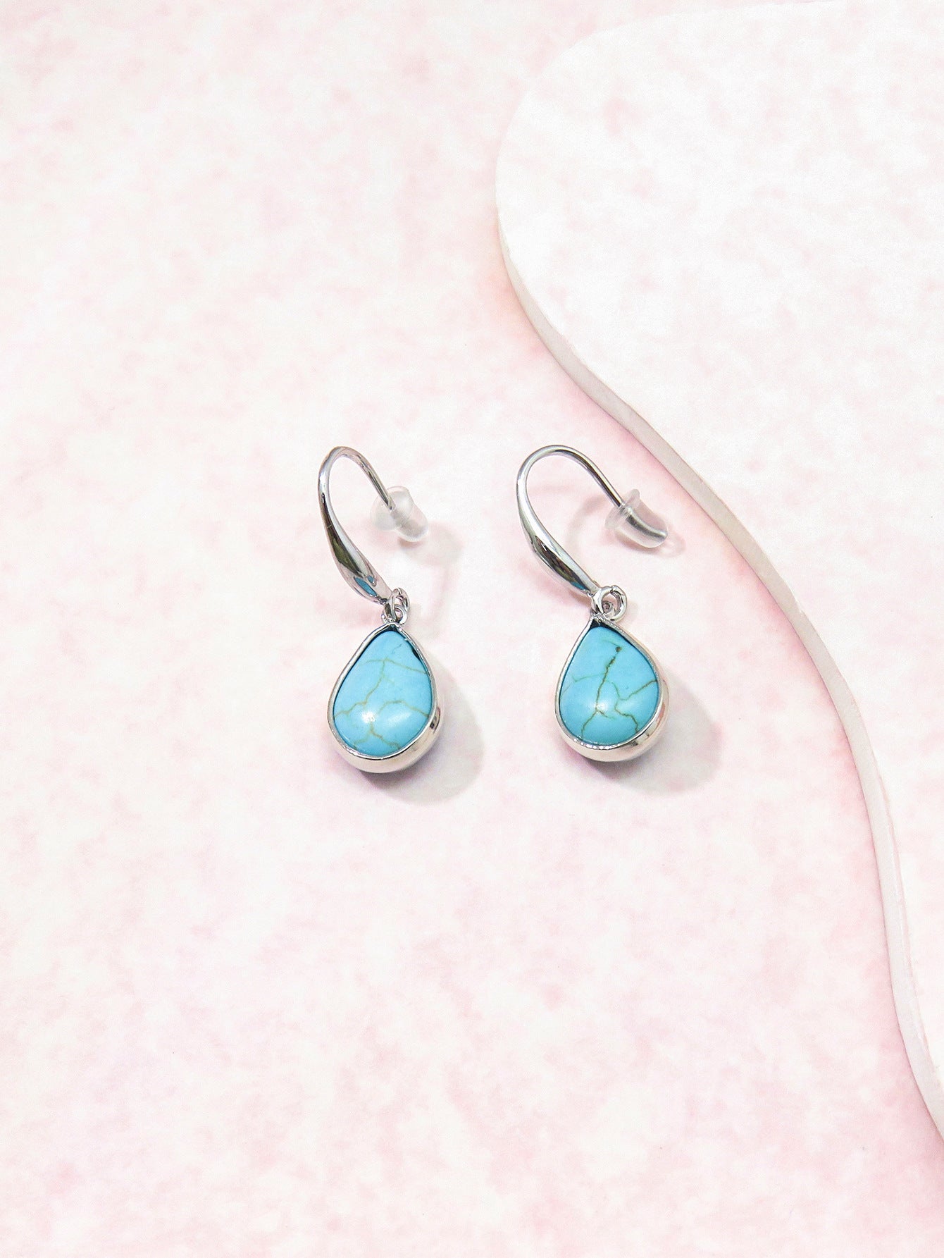 Beautiful Vintage Turquoise Raindrop Earrings