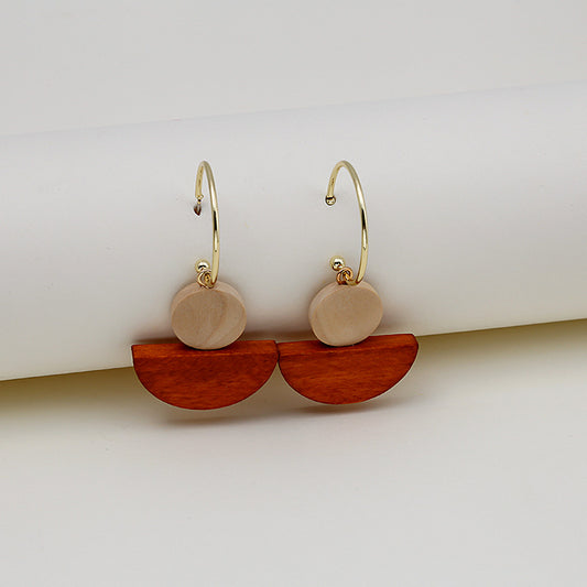 Vivid Figurealike Wood Earrings