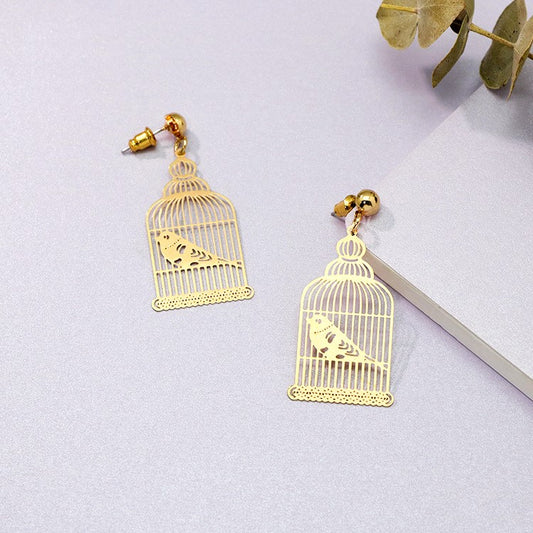 Beautiful Bird Cage Earrings