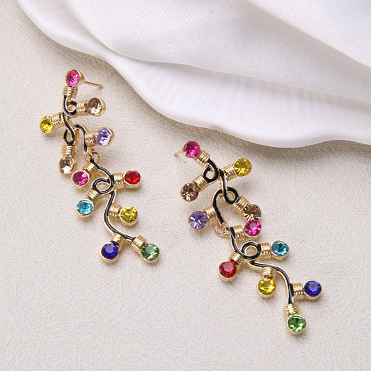 Charming Christmas Light Bulb Chain Earrings