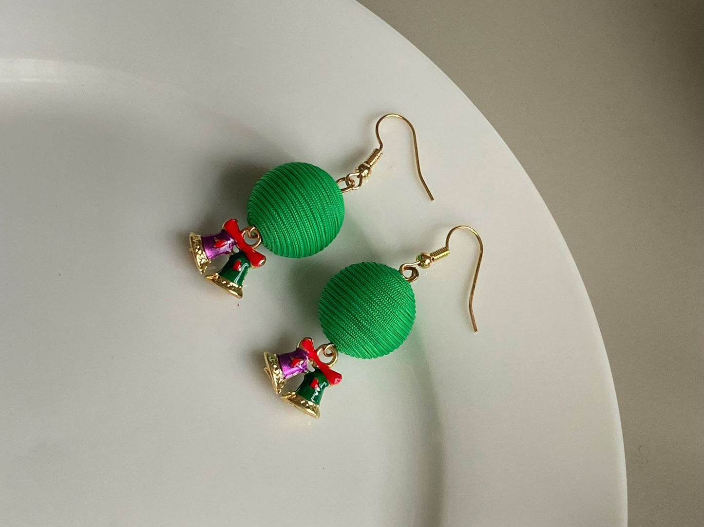 Charming Christmas Ball And Bell Earrings