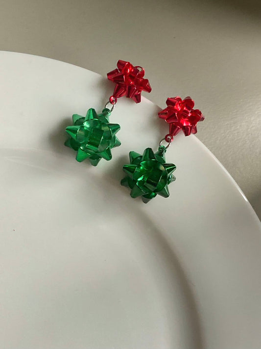 Charming Christmas Flower Earrings